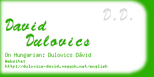 david dulovics business card